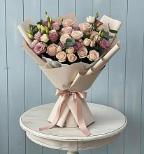 Букет цветов из:  Розы и Лизиантусы в Тимохово