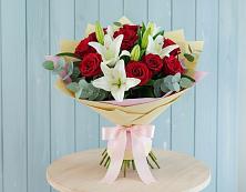 Букет цветов из:  Лилии и Розы в Тимохово