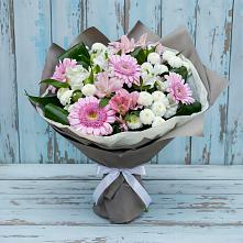 Букет цветов из:  Герберы, Альстромерии и Хризантемы в Тимохово