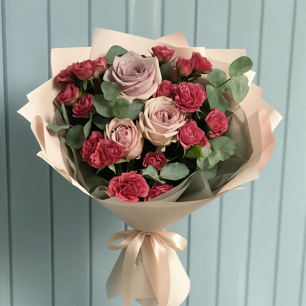 Букет цветов из: Гвоздики и Розы в Тимохово