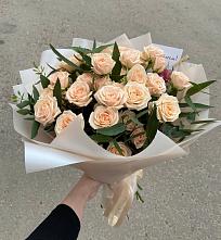 Букет Кремовые розы Латте в Тимохово