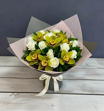 Букет цветов из:  Орхидеи и Розы в Тимохово