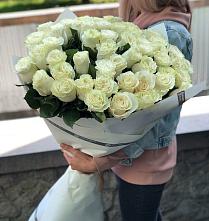 Букет 35 Белых роз в Тимохово