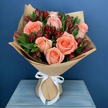 Букет цветов из:  Розы и Альстромерии в Тимохово