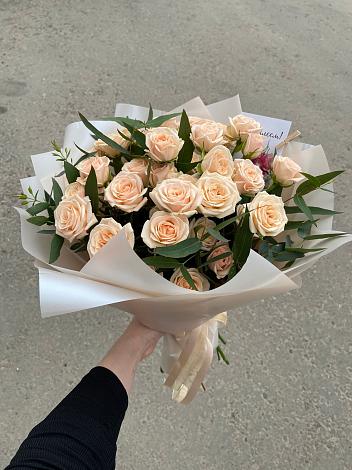 Букет Кремовые розы Латте в Тимохово
