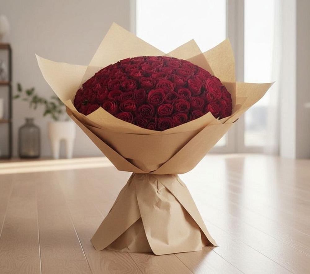 Букет 101 Красная роза в Тимохово