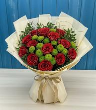 Букет цветов из:  Розы и Хризантемы в Тимохово