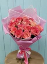 Букет 15 Розовых роз Равель в Тимохово