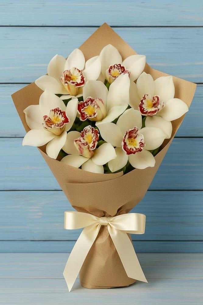 Букет цветов из: Орхидеи и Розы в Тимохово