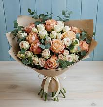 Букет цветов из:  Альстромерии и Розы #REPLACE_PRED# Тимохово